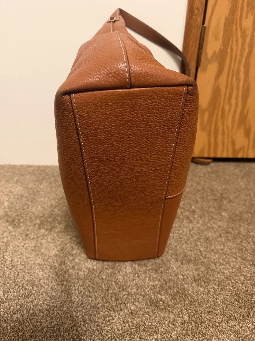 kate spade Brown Pebbled Leather Shoulder Bag with Matching Wallet